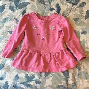 Carter’s Pink Long-sleeve Toddler Blouse Size 3T